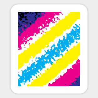 Bright diagonal splash pattern Sticker